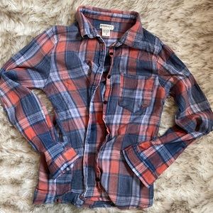 Orange & blue flannel